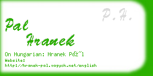 pal hranek business card